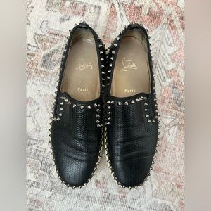 LOUBOUTIN ROLLER BOAT BLACK MENS SNEAKERS SZ 41